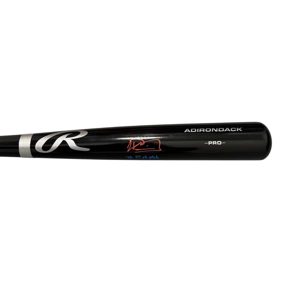 Kevin Parada Signed Black Rawlings Bat w/ 22 1st Rd Pick Beckett Witness BAS COA-Powers Sports Memorabilia