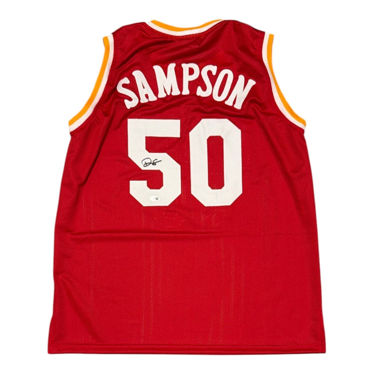 Ralph Sampson Signed Custom Jersey JSA Witness Authenticated - Red Jersey-Powers Sports Memorabilia
