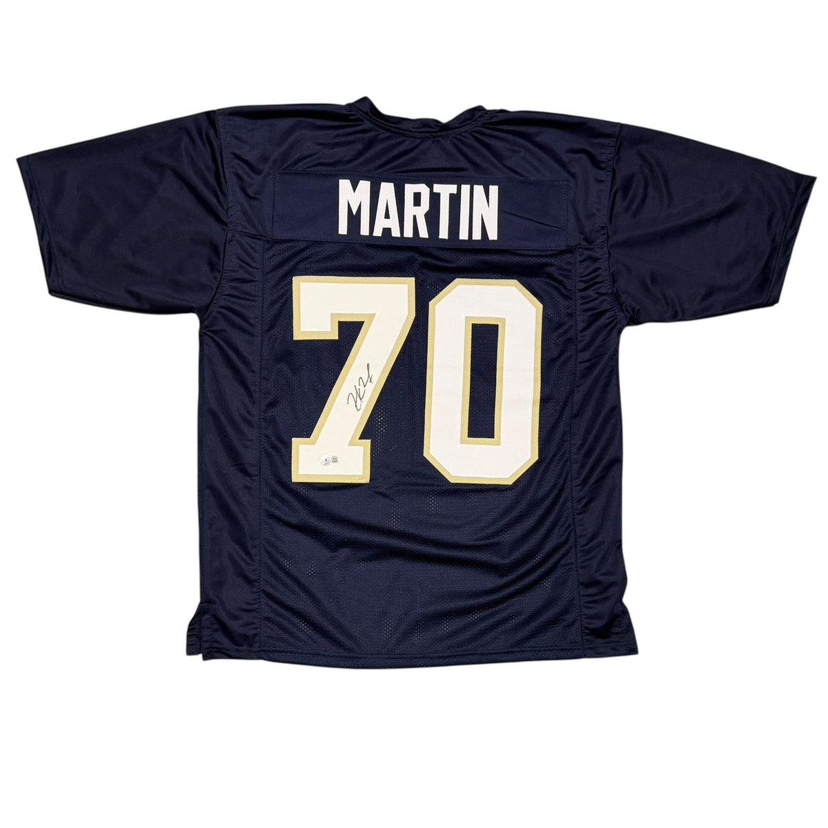 Zack Martin Signed Notre Dame Custom Jersey Beckett Witness Authenticated-Powers Sports Memorabilia