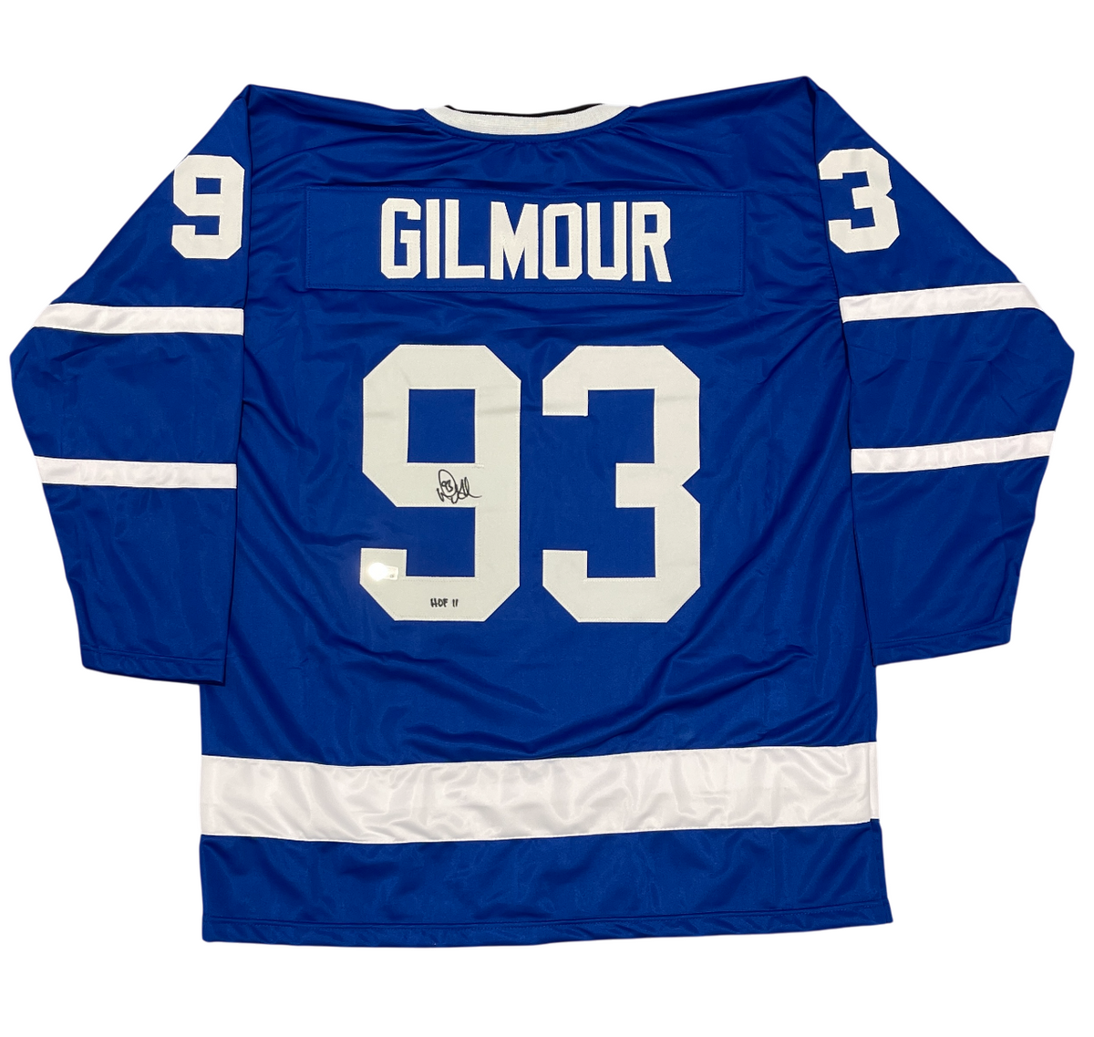 Doug Gilmour Signed Toronto Maple Leafs Custom Jersey w HOF 11 Beckett W BAS COA-Powers Sports Memorabilia