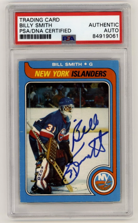 Billy Smith 1979-80 O-Pee-Chee OPC #242 Signed PSA Authentic Auto Blue Islanders-Powers Sports Memorabilia