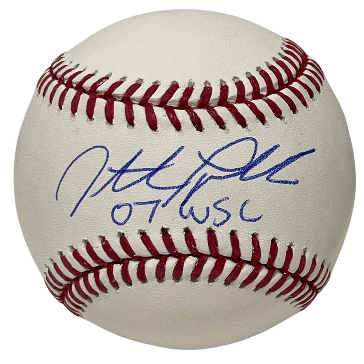 Jonathan Papelbon Signed ROMLB Baseball w/ 07 WSC Insc Beckett Witness Authenticated-Powers Sports Memorabilia