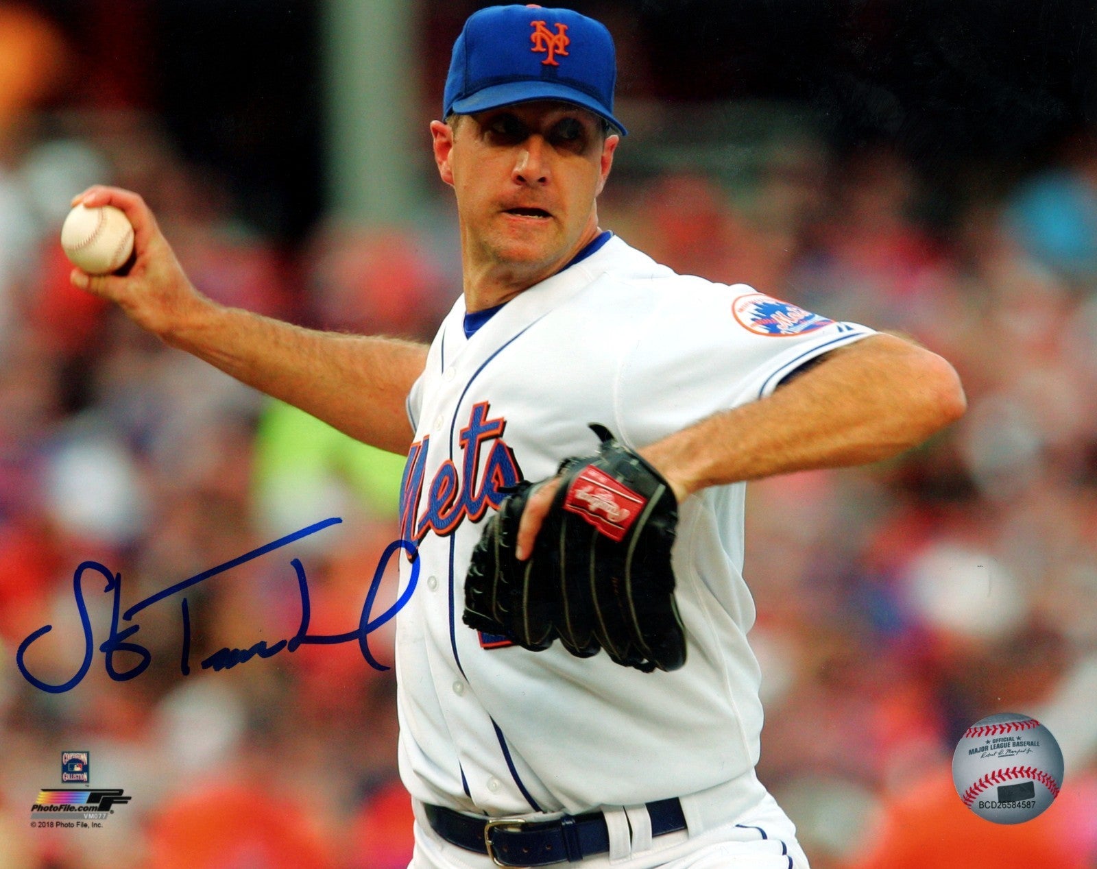 Steve Trachsel Signed New York Mets 8x10 Photo File LSCM Authenticated #4-Powers Sports Memorabilia