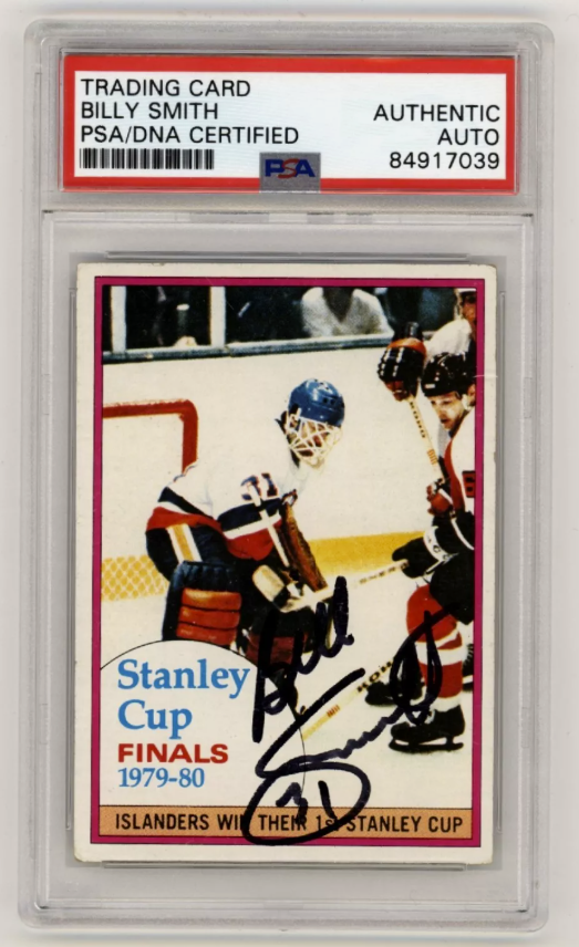 Billy Smith 1980-81 Topps #264 SC Finals Signed PSA/DNA Authenticated Islanders HOF-Powers Sports Memorabilia