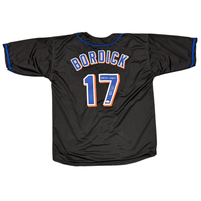 Mike Bordick Signed Custom Jersey w/ 2000 NL Champs JSA Witness Authenticated-Powers Sports Memorabilia