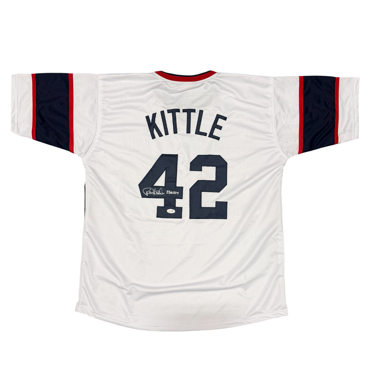 Ron Kittle Signed Chicago White Sox Custom Jersey 83 AL ROY JSA Witness COA-Powers Sports Memorabilia