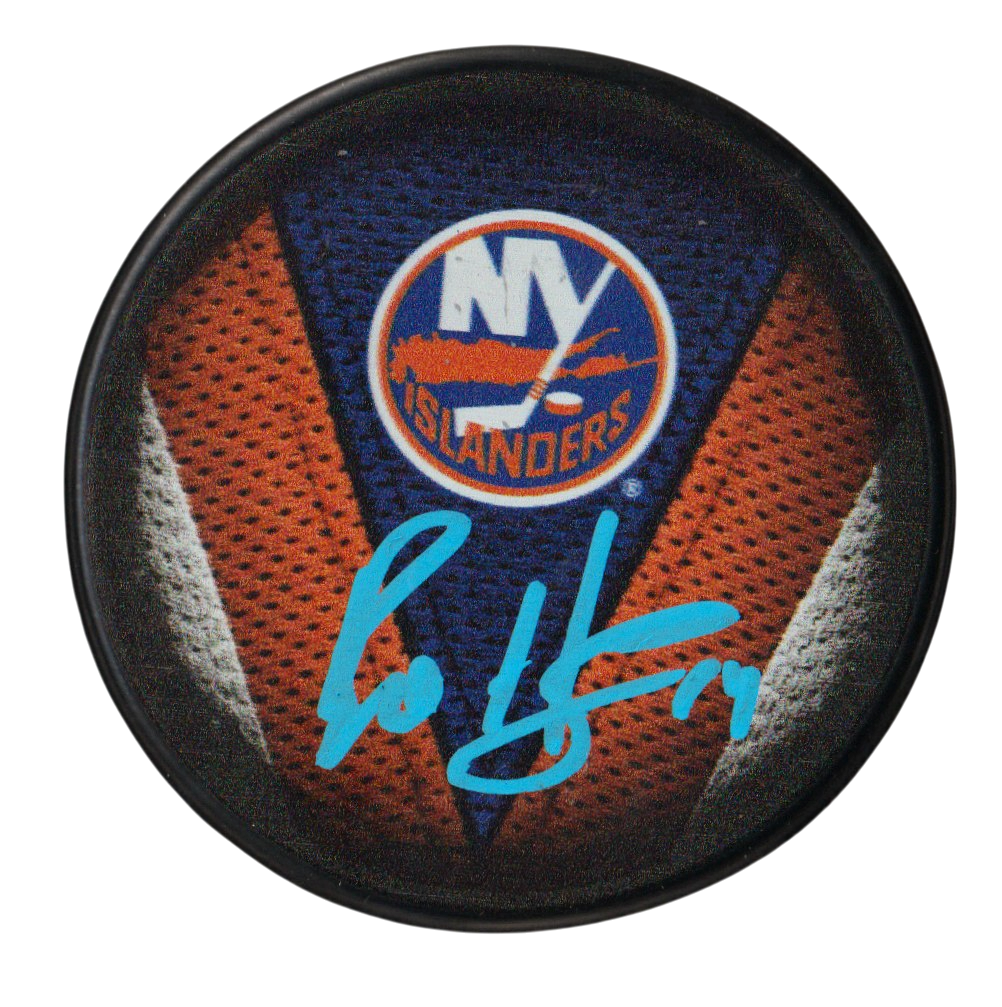 Bo Horvat Signed New York Islanders Jersey Puck Beckett Witness Authenticated-Powers Sports Memorabilia