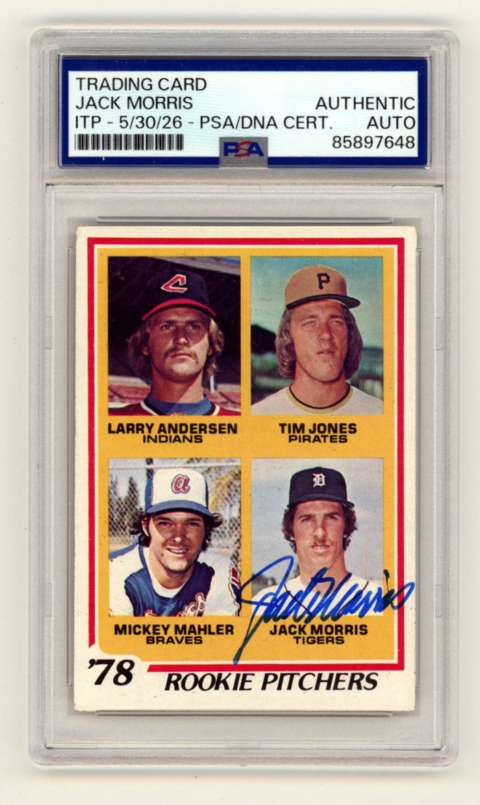 Jack Morris 1978 Topps #703 Rookie RC Signed PSA ITP Authentic Auto Tigers HOF-Powers Sports Memorabilia