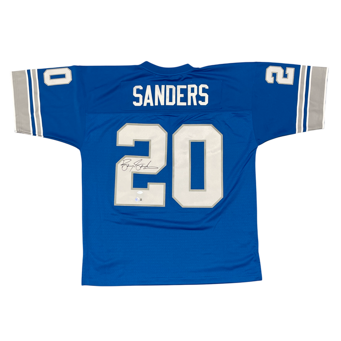 Barry Sanders Signed Detroit Lions Mitchell & Ness M&N Jersey Beckett Authenticated + SCHWARTZ-Powers Sports Memorabilia