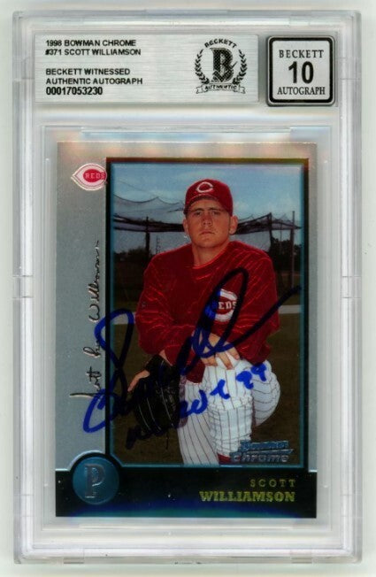 Scott Williamson 1998 Bowman Chrome 371 RC w/ ROY Signed Beckett BAS BGS 10 Auto-Powers Sports Memorabilia