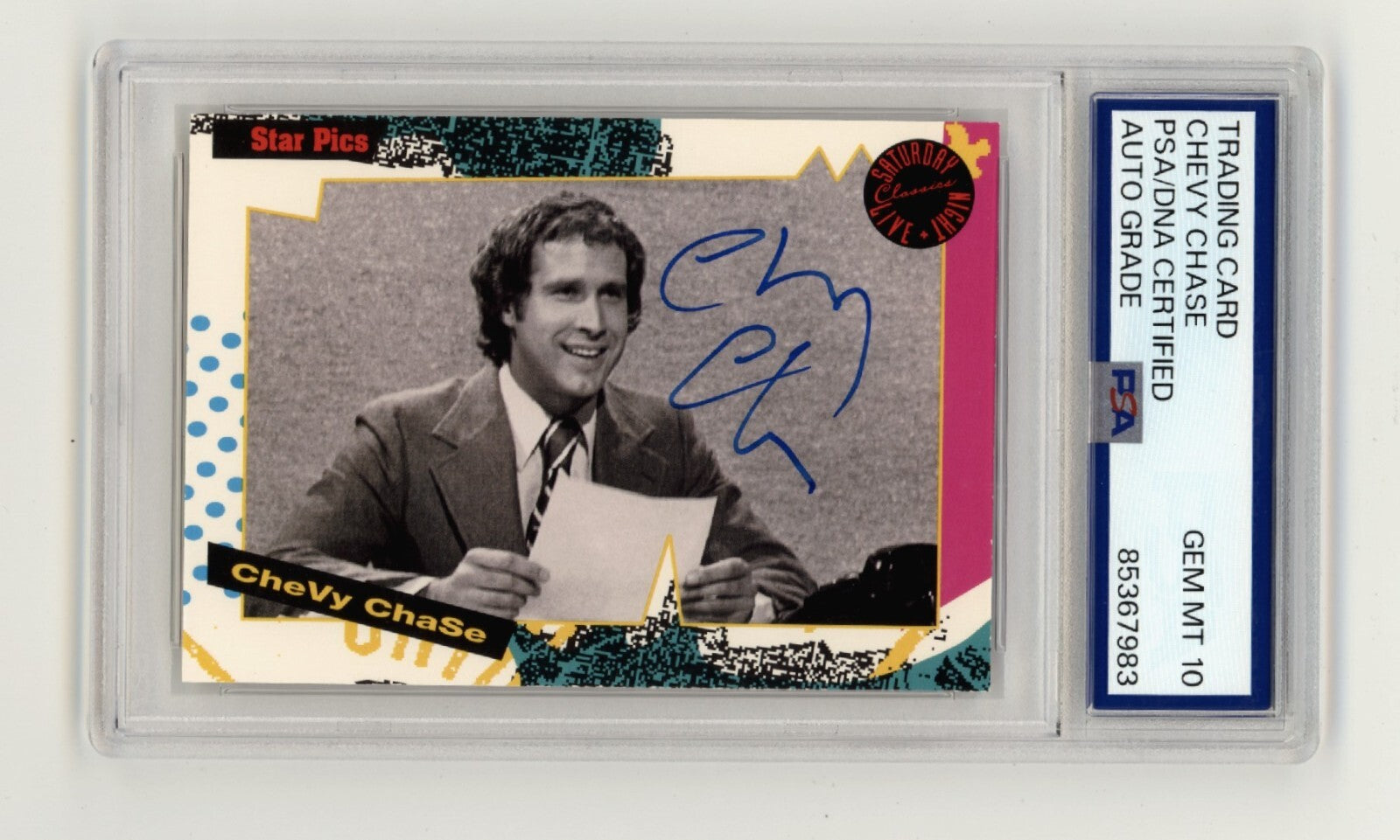 Chevy Chase 1992 Star Pics Saturday Night Live #118 SNL Signed PSA 10 Auto-Powers Sports Memorabilia