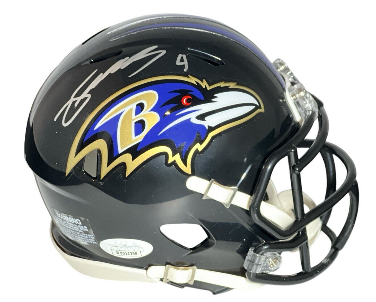 Zay Flowers Signed Baltimore Ravens Speed Mini Helmet JSA Witness Authenticated-Powers Sports Memorabilia