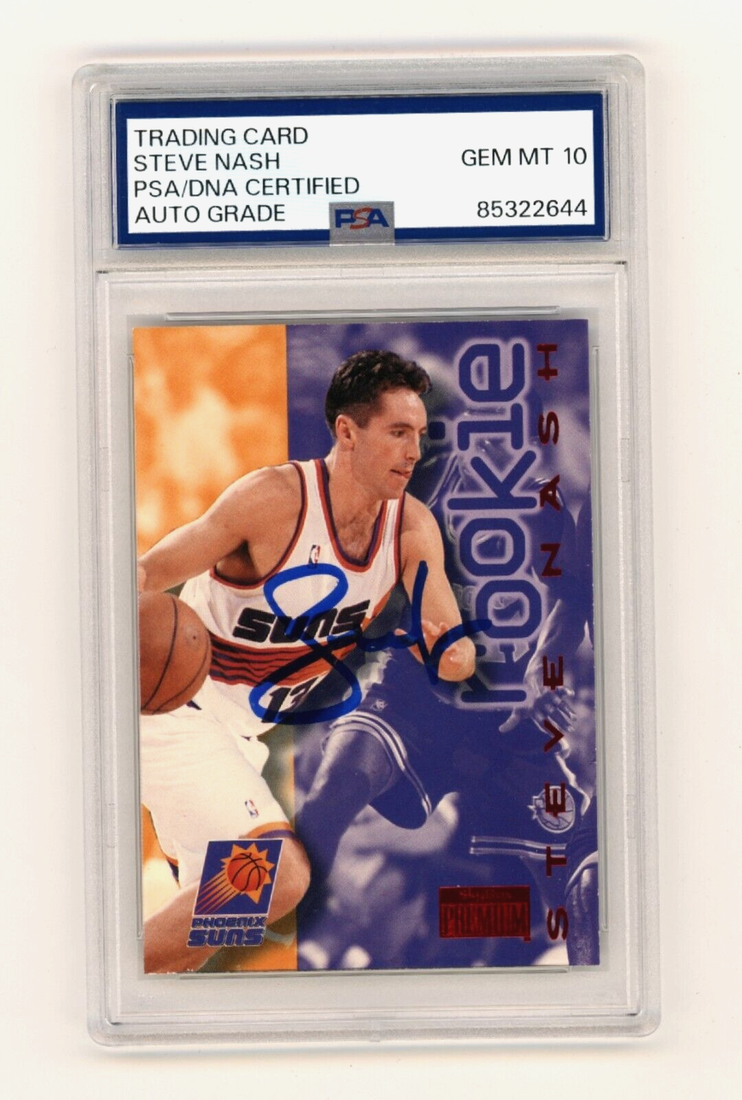 Steve Nash 1996-97 Skybox Premium Star Rubies #227 Rookie RC Signed PSA 10 Auto-Powers Sports Memorabilia