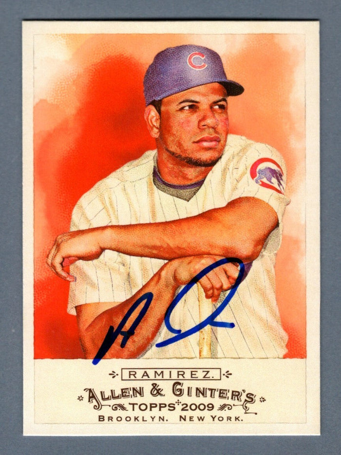 Aramis Ramirez Signed 2009 Topps Allen & Ginter #255 LSCM Authenticated Chicago Cubs-Powers Sports Memorabilia