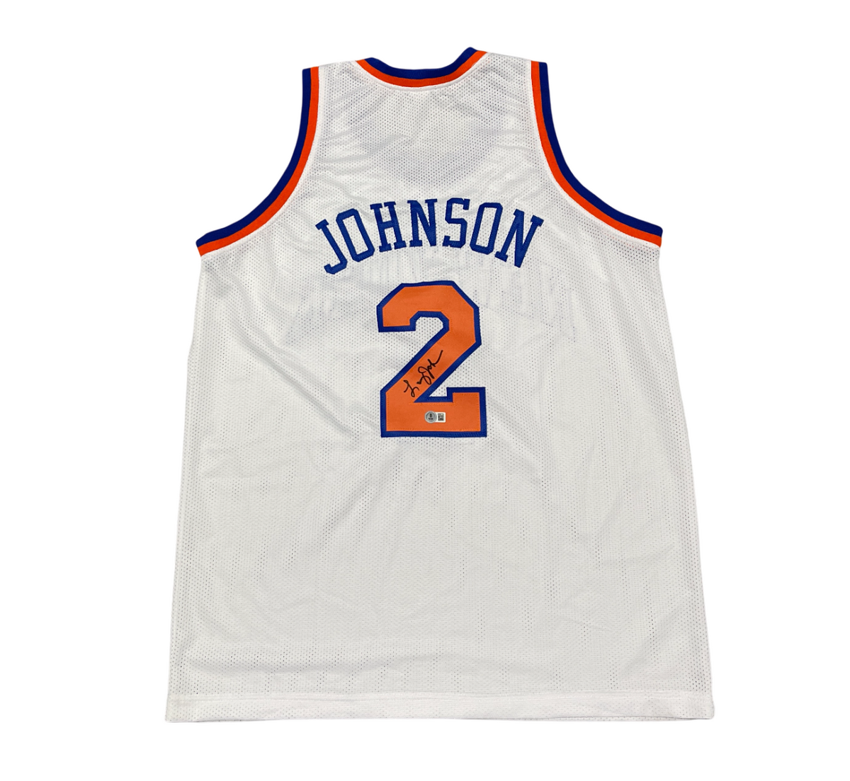 Larry Johnson Signed Auto Custom Jersey Beckett Authenticated-Powers Sports Memorabilia