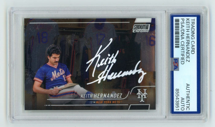 Keith Hernandez 2022 Topps Stadium Club Chrome #220 Signed PSA/DNA Authenticated-Powers Sports Memorabilia