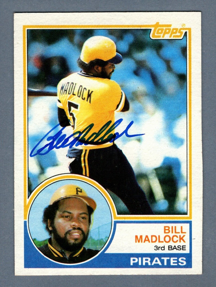 Bill Madlock Signed 1983 Topps Baseball #645 LSCM Authenticated Pittsburgh Pirates-Powers Sports Memorabilia