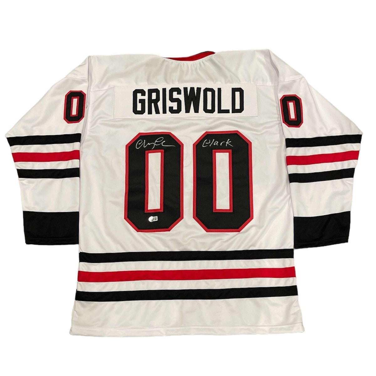 Chevy Chase Signed Custom Chicago Griswold Jersey w/ Clark Beckett Wit BAS COA-Powers Sports Memorabilia
