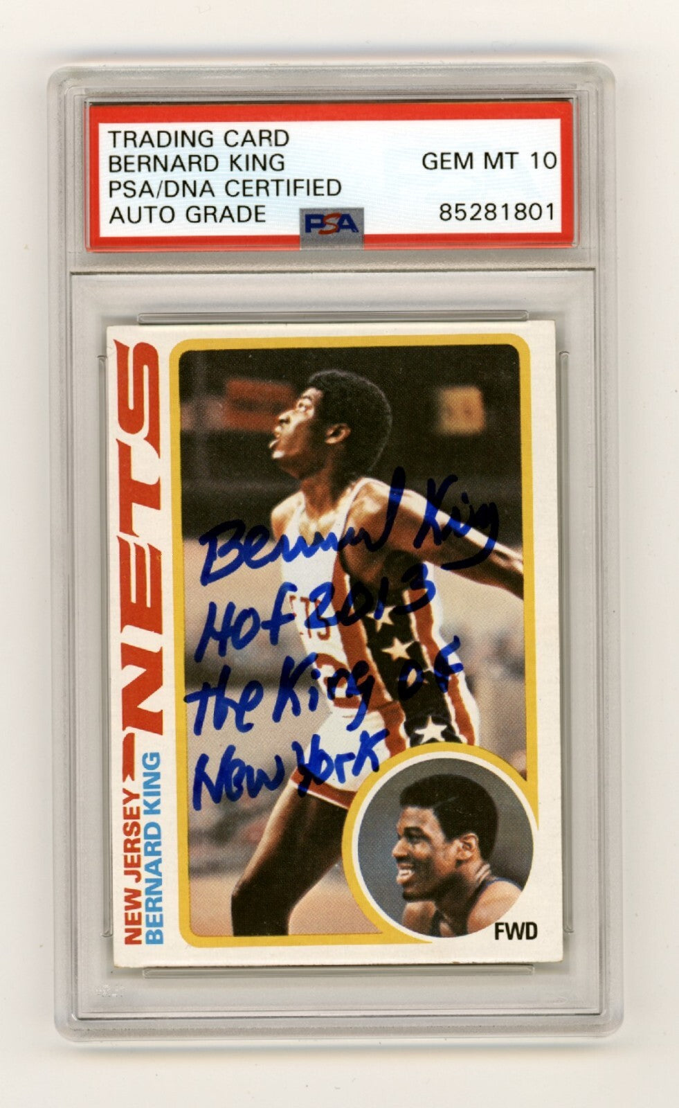 Bernard King 1978-79 Topps #75 Rookie RC w/ HOF & NY Insc. Signed PSA 10 Auto-Powers Sports Memorabilia