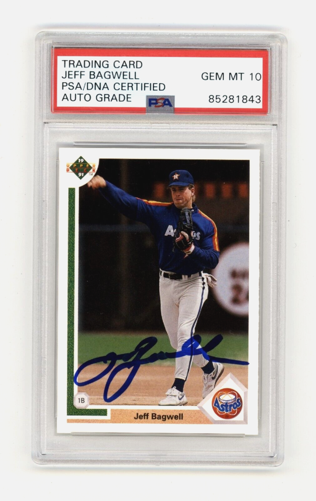 Jeff Bagwell 1991 Upper Deck #755 Rookie Card RC Signed PSA 10 Auto HOF Astros-Powers Sports Memorabilia