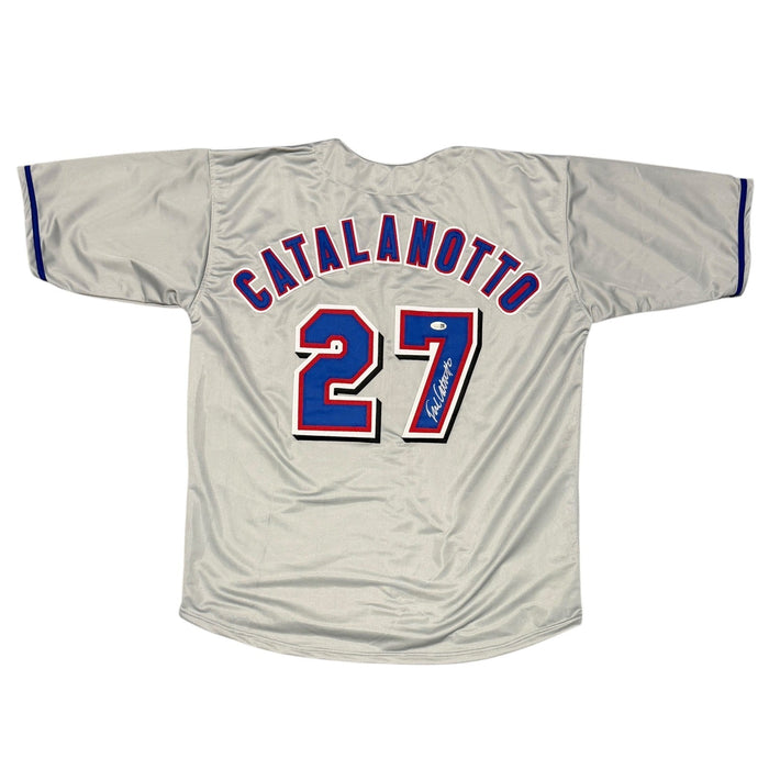 Frank Catalanotto Signed Autographed Texas Rangers Custom Jersey JSA Witness COA-Powers Sports Memorabilia