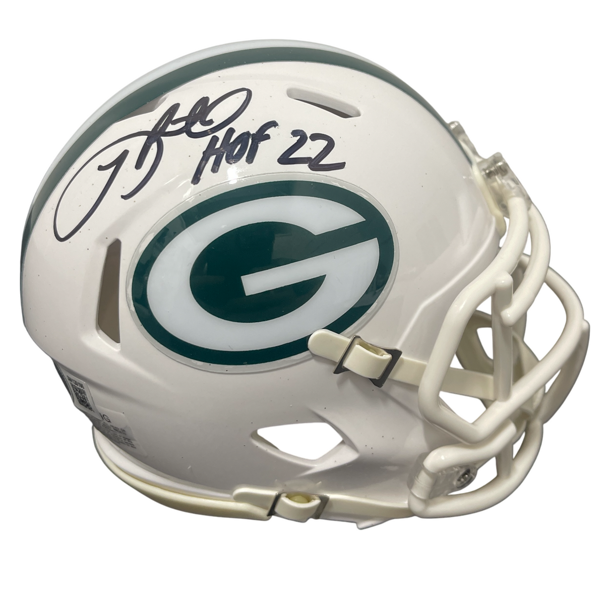 LeRoy Butler Signed Packers ALT Mini Helmet w/ HOF 22 Beckett Witness BAS COA-Powers Sports Memorabilia