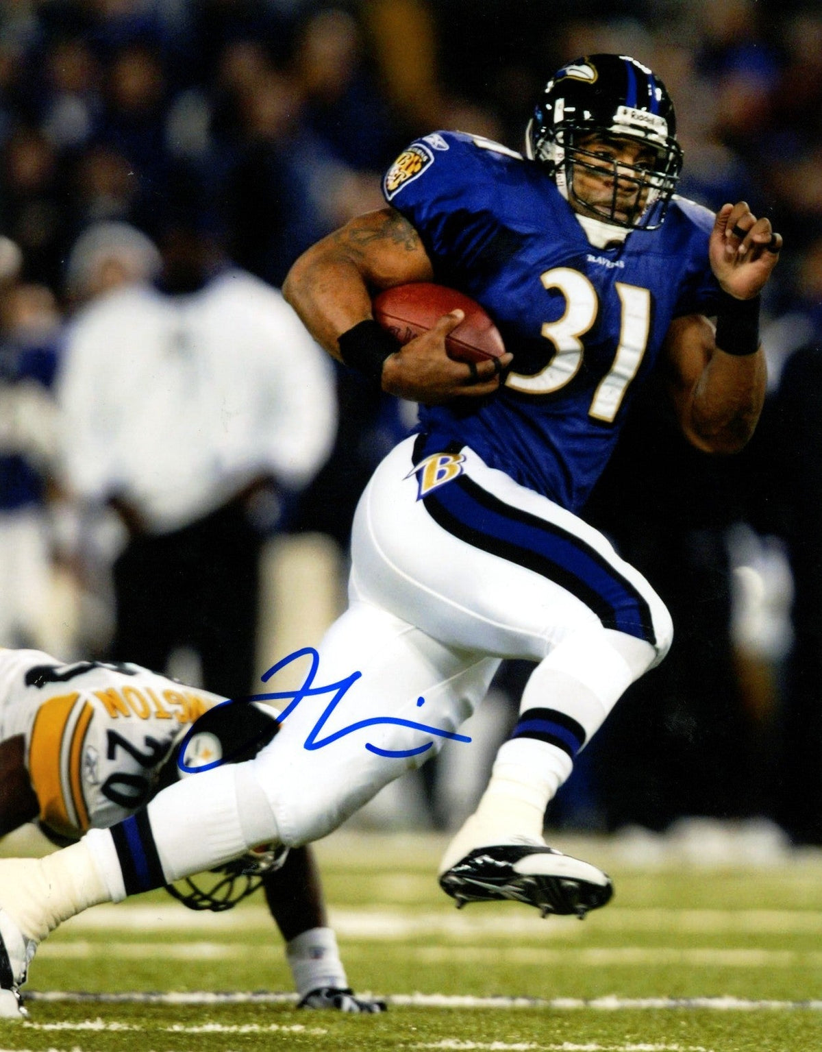Jamal Lewis Signed Autographed Baltimore Ravens 8x10 Photo LSCM COA #3-Powers Sports Memorabilia