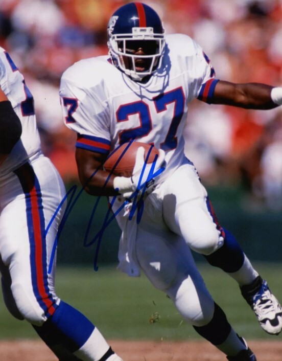 Rodney Hampton Signed New York Giants 8x10 Photo LSCM Authenticated #1-Powers Sports Memorabilia