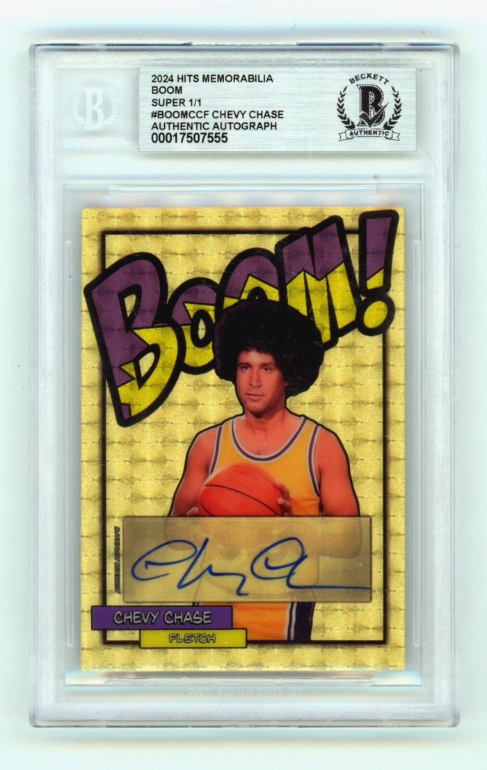 Chevy Chase Fletch 2024 Hits Memorabilia BOOM Super 1/1 Signed BGS BAS Auto-Powers Sports Memorabilia
