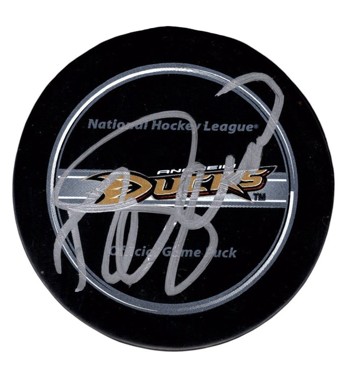 Teemu Selanne Signed Anaheim Ducks Official Game Puck JSA Authenticated-Powers Sports Memorabilia