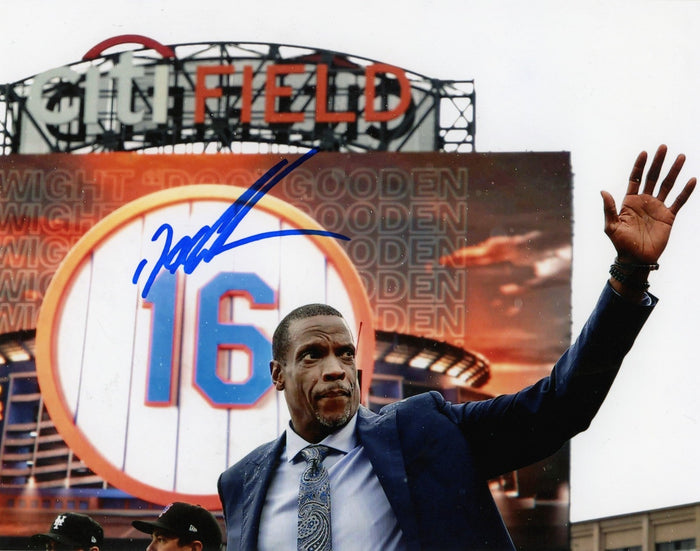 Dwight Doc Gooden Signed New York Mets 8x10 LSCM Authenticated #3-Powers Sports Memorabilia