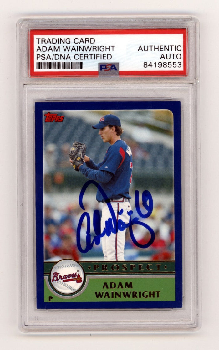 Adam Wainwright 2003 Topps Prospect #T159 Rookie RC Signed PSA/DNA Authenticated-Powers Sports Memorabilia