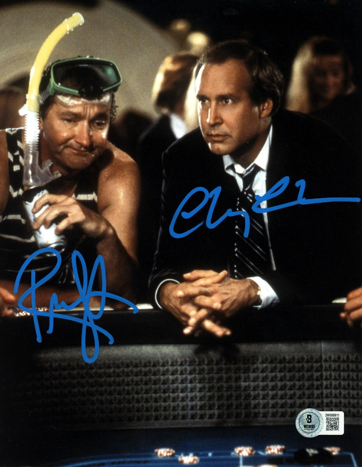 Chevy Chase & Randy Quaid Signed Vegas Vacation 8x10 Photo Beckett Witness Authenticated-Powers Sports Memorabilia