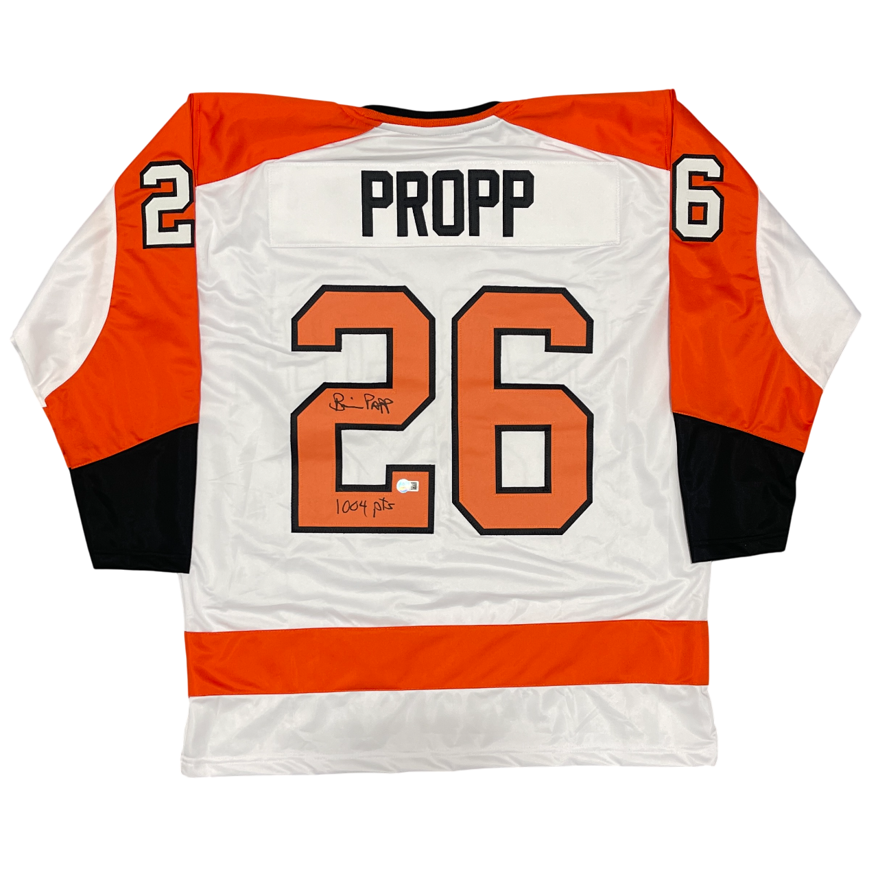 Brian Propp Signed Custom Jersey w/ 1004 Pts Beckett Witness Authenticated-Powers Sports Memorabilia