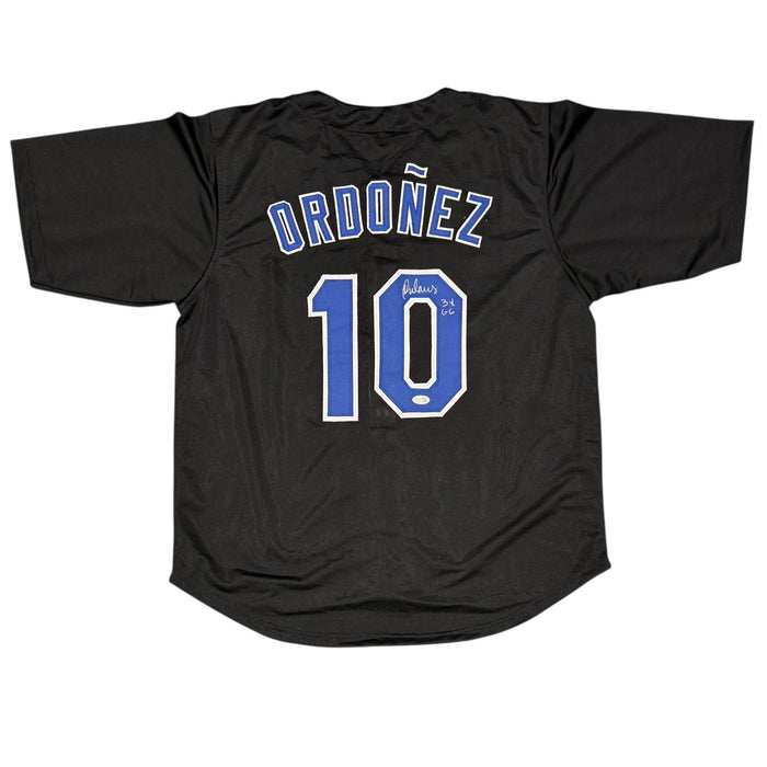 Rey Ordonez Signed Custom Jersey w/ 3x GG JSA Witness Authenticated-Powers Sports Memorabilia