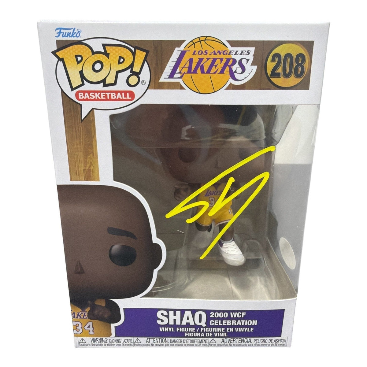 Shaquille O'Neal Signed Lakers 2000 WCF Celebration Funko Pop 208 JSA W COA Shaq-Powers Sports Memorabilia