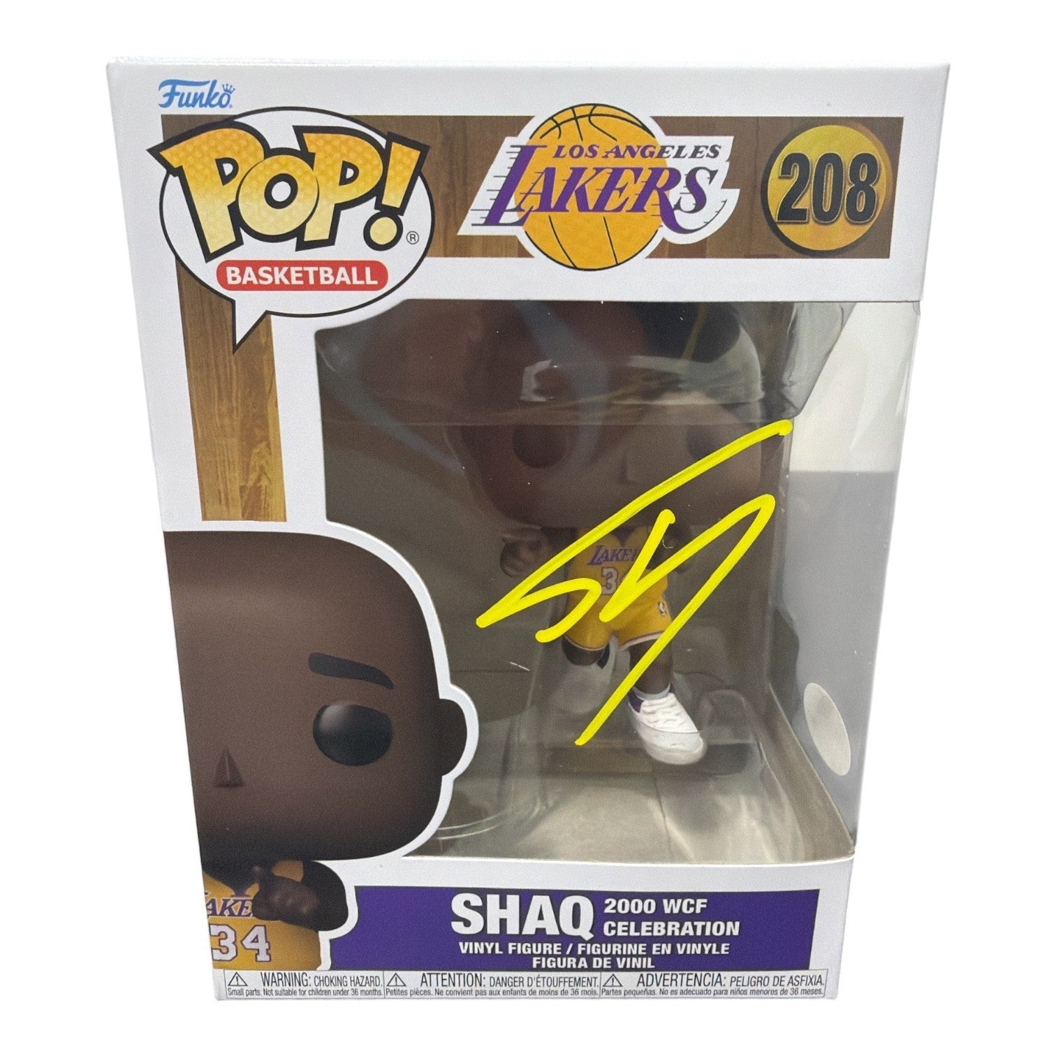 Shaquille O'Neal Signed Lakers 2000 WCF Celebration Funko Pop 208 JSA Witness Authenticated Shaq-Powers Sports Memorabilia