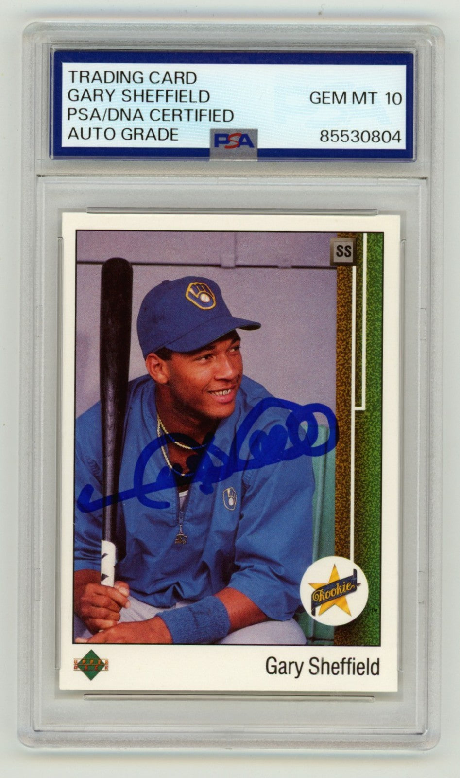 Gary Sheffield 1989 Upper Deck 13 Signed Rookie RC PSA 10 Auto Milwaukee Brewers-Powers Sports Memorabilia