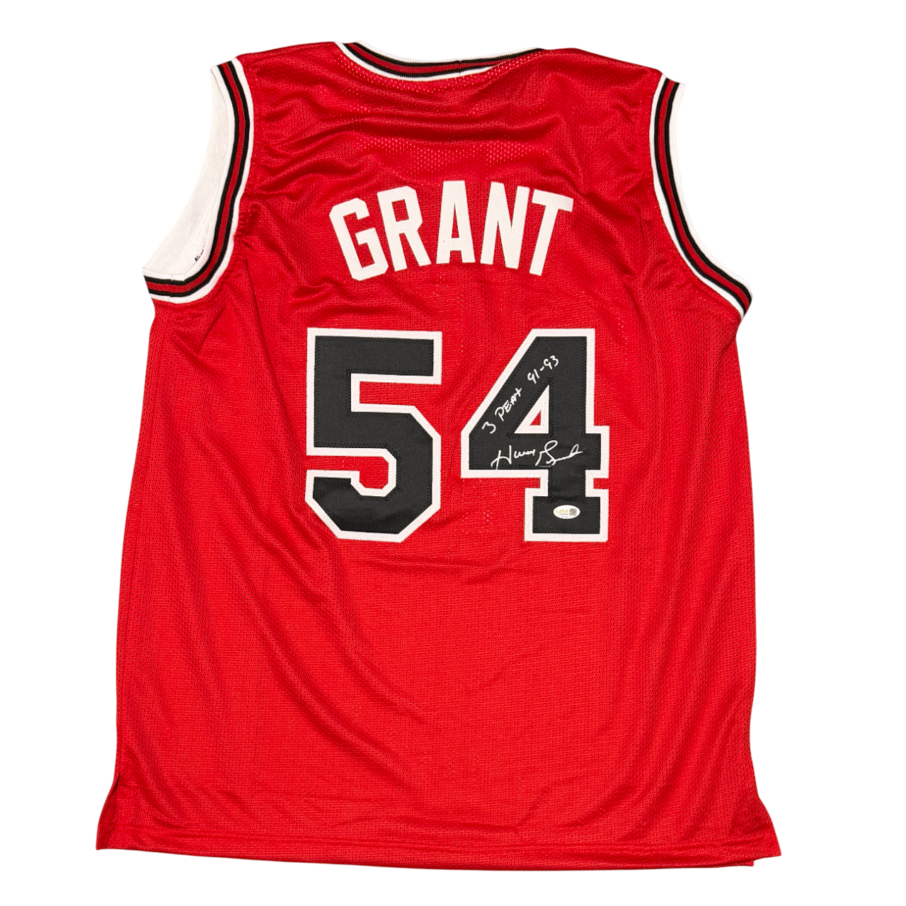 Horace Grant Signed Custom Jersey w/ 3 Peat 91-93 JSA Witness Authenticated-Powers Sports Memorabilia