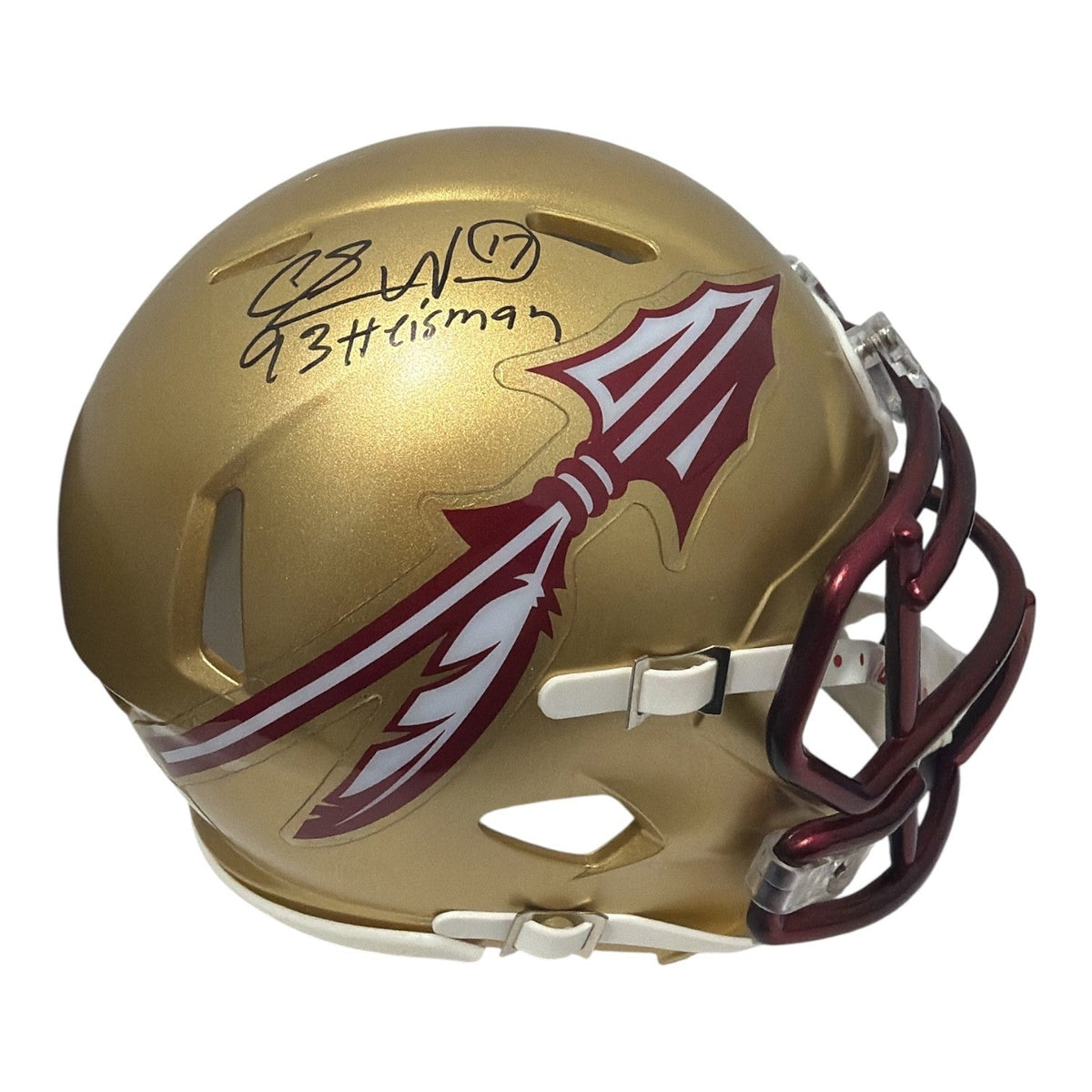 Charlie Ward Signed Florida State Gold Mini Helmet w/ 93 Heisman JSA Witness Authenticated-Powers Sports Memorabilia