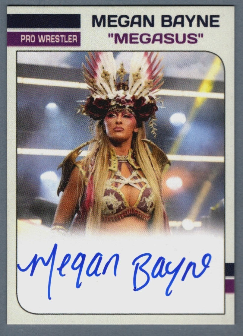 Megan Bayne AEW Signed Autographed Custom Card Auto LSCM COA-Powers Sports Memorabilia