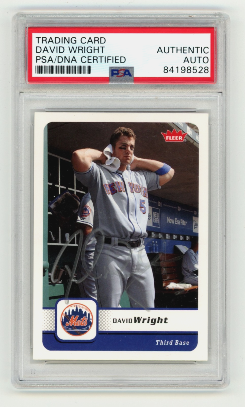 David Wright 2006 Fleer #206 Signed PSA/DNA Authenticated New York Mets-Powers Sports Memorabilia