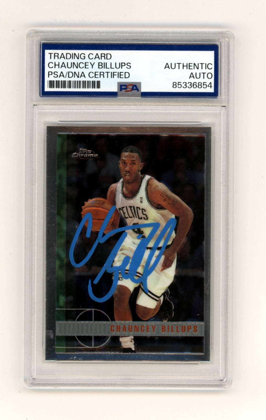 Chauncey Billups 1997-98 Topps Chrome #181 Signed Rookie RC PSA Auto Celtics-Powers Sports Memorabilia