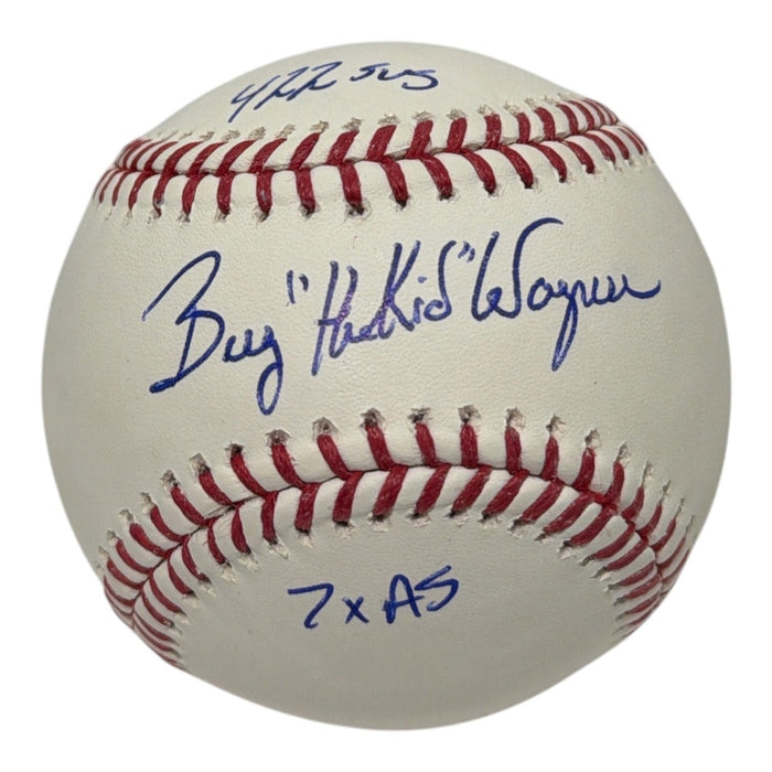 Billy "The Kid" Wanger Signed ROMLB Baseball w/ 3 Insc JSA Authenticated Astros Mets-Powers Sports Memorabilia