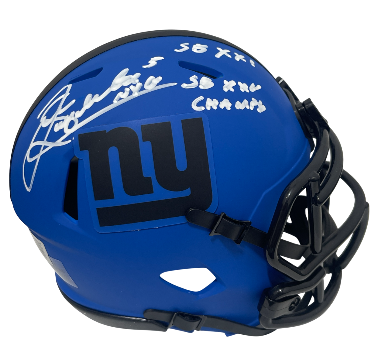 Sean Landeta Signed New York Giants Rave Mini Helmet w/ 3 Ins Beckett W Beckett Authenticated-Powers Sports Memorabilia
