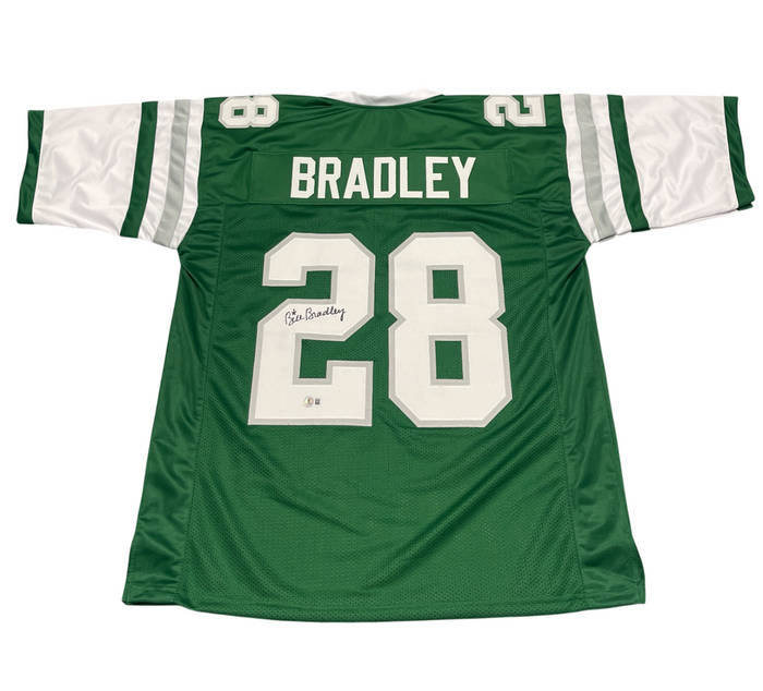 Bill Bradley Signed Custom Green Jersey Beckett Witness Authenticated-Powers Sports Memorabilia