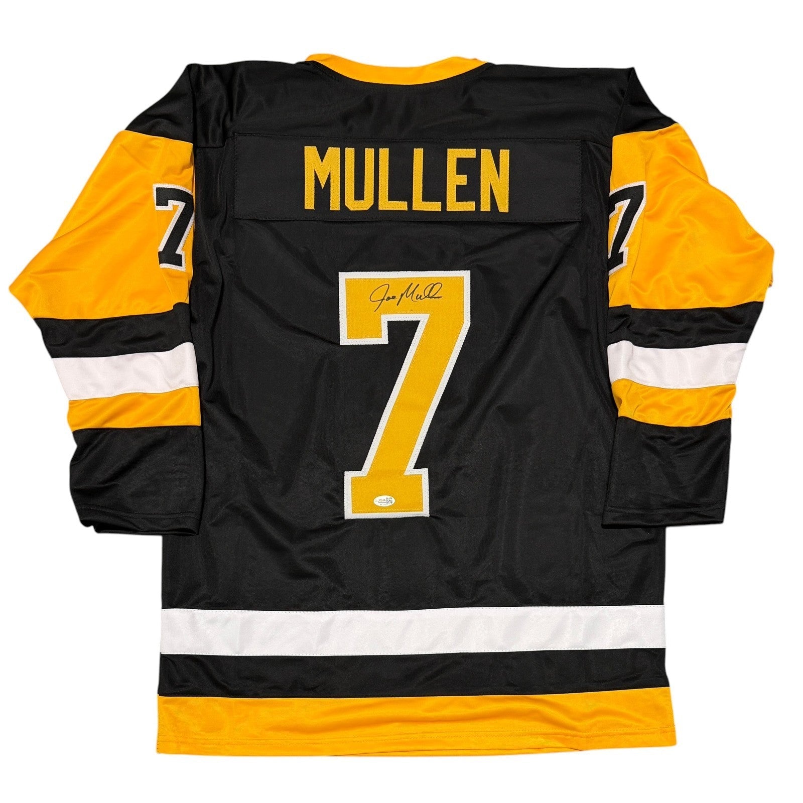 Joe Mullen Signed Custom Jersey JSA Witness Authenticated - Black Jersey-Powers Sports Memorabilia