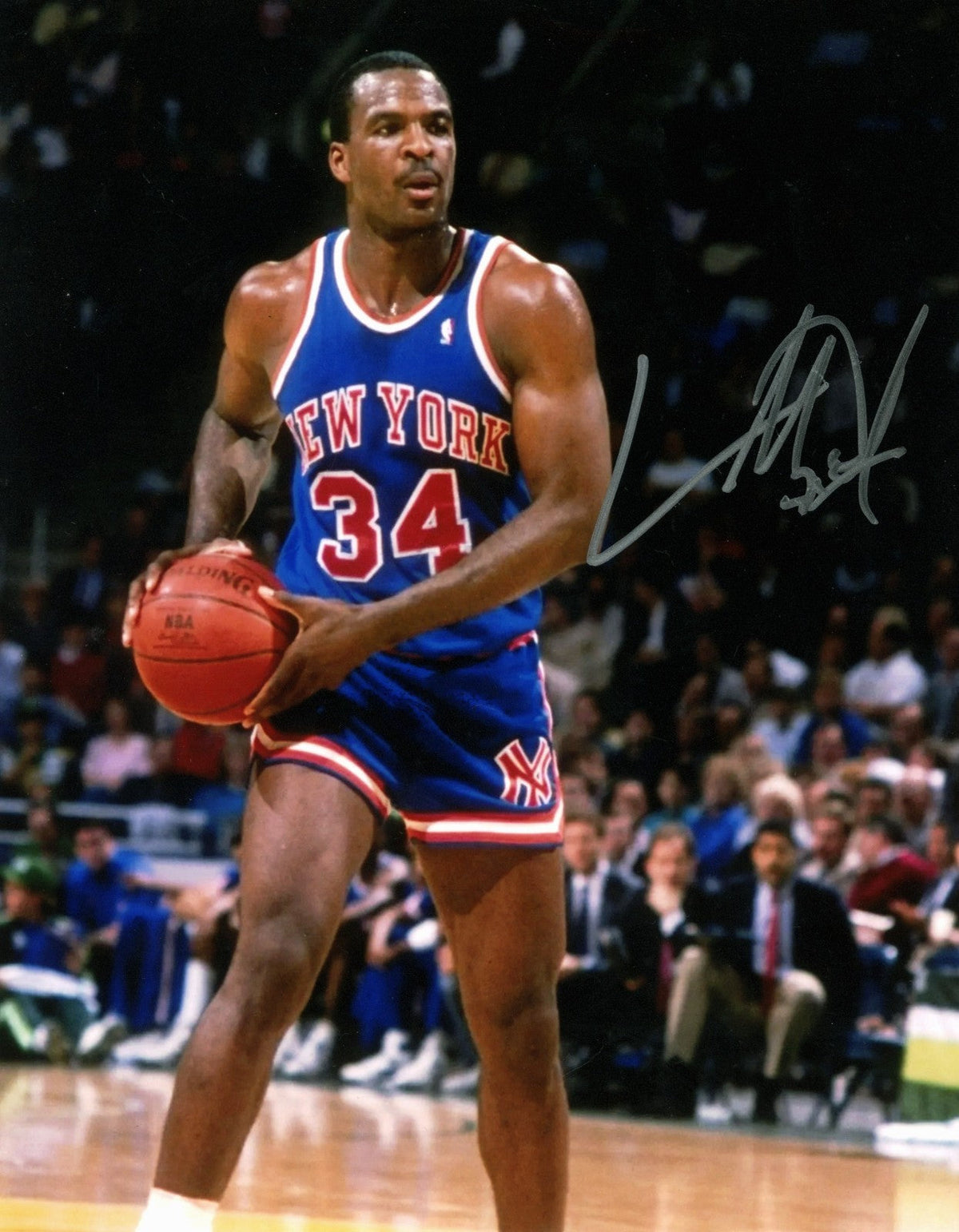 Charles Oakley Signed Autographed New York Knicks 8x10 Photo LSCM COA #2-Powers Sports Memorabilia