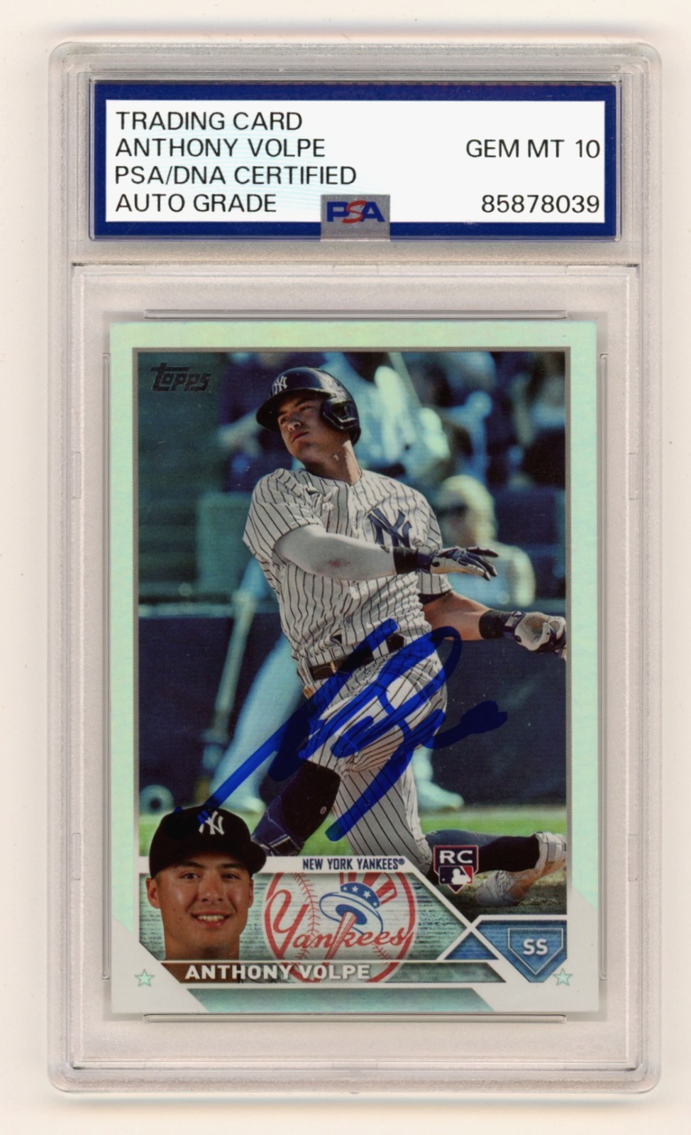 Anthony Volpe 2023 Topps Series 2 #460 Rainbow Foil Signed Rookie RC PSA 10 Auto-Powers Sports Memorabilia