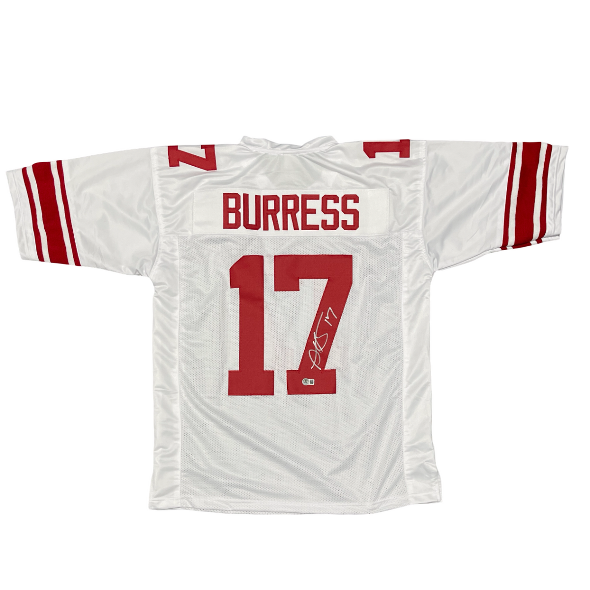 Plaxico Burress Signed New York Giants Custom Jersey Beckett Witness BAS COA-Powers Sports Memorabilia